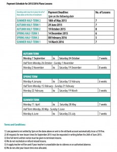 2015/2016 timetable – SE22 Piano School ~ East Dulwich